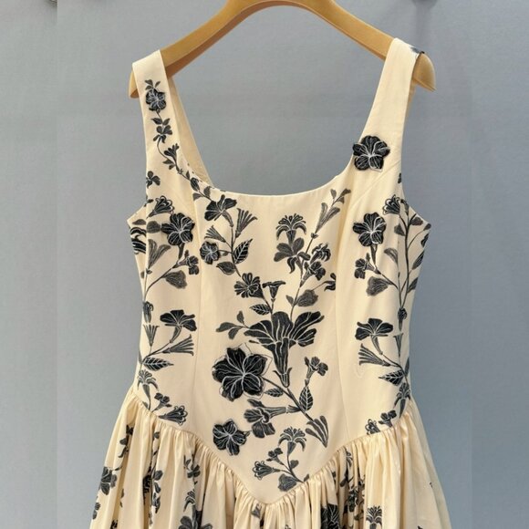 Agua By Agua Bendita Pluma Guayacan appliquéd gathered printed Cotton Mini Dress - Picture 7 of 12